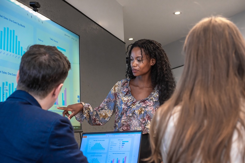 business team meeting with colleague diversity in office